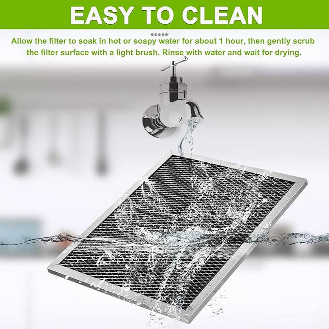 97007696 97005687 Range Hood Filter Replacement Charcoal Carbon Filter Mesh Hood Grease Filter Fit for Broan Nutone 41F(1 Pack)