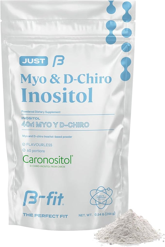 Just Inositol - Myo-inositol & D-Chiro Inositol Supplement 40:1 Formula - 2 Month Supply 60 Servings - No Additives - Inositol Powder - Vitamins for Women