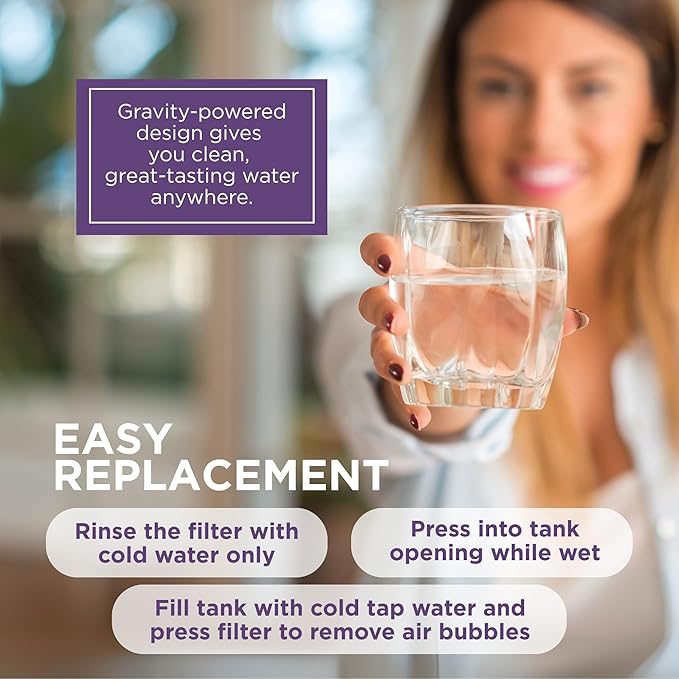 Micro Sponge Filter Replacement 1362 for Nikken Aqua Pour 1360, Durable Porous Prefilter Sponge for Gravity Water Filter System, Traps Sediment & Extends Cartridge Life of Hard Water Filters, 2 Pack