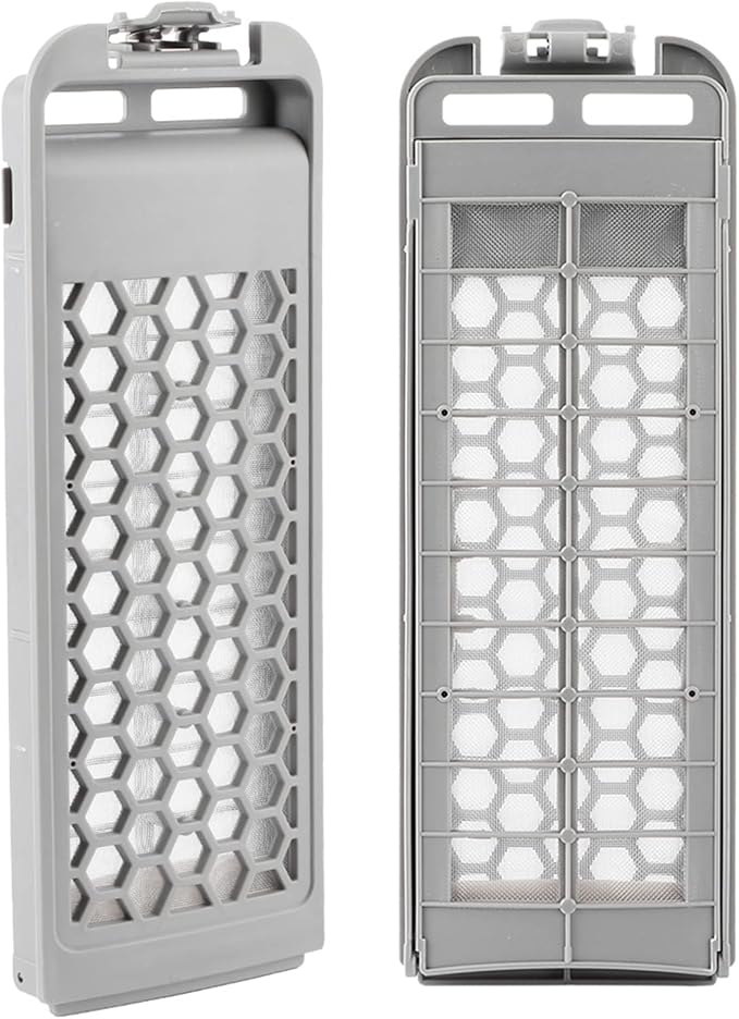 Washing Machine Filter Box, Gray ABS Household Washing Machine Laundry Filter Box Plastic Trap Replacement Part Laundry Accessory Compatible with DC62 00018A DC97 16513A