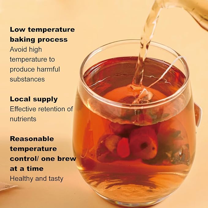 Ginseng Five Treasures Tea Kidney Tea- Wubao Tea Ginseng Six Treasure Tea, Ginseng Red Date Chinese Herbal Tea, Kidney Cleanse Detox Tea for Men & Women (2 Pack(50 pcs))