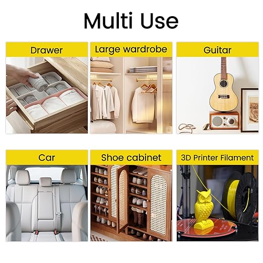 200g Reusable Molecular Sieve Desiccant Packs – Rechargeable Dehumidifier with Color Indicator for Storage, Gun Safes, Electronics, 3D Printing Filaments, Closets, Cars [3 Pack]