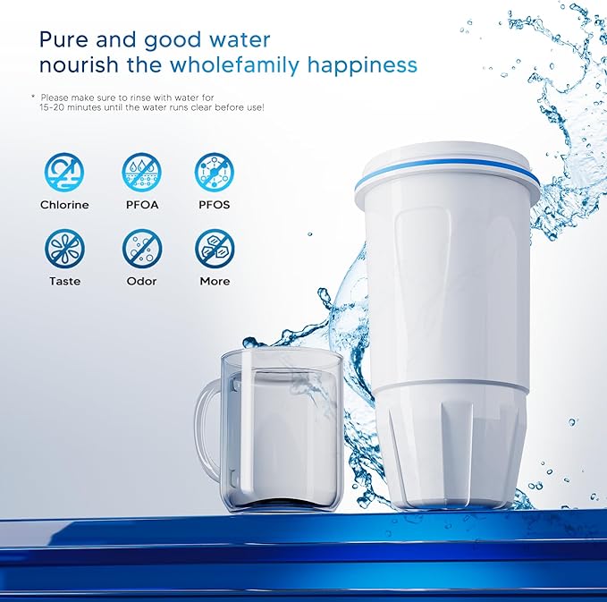 BOGDA 3 Pack Water Filter Replacement Zero, 5-Stage Compatible with Zero Pitcher and Dispenser, Fit for Zero Filter Water Replacement Filters and ZR-001 ZR-017 ZR-004