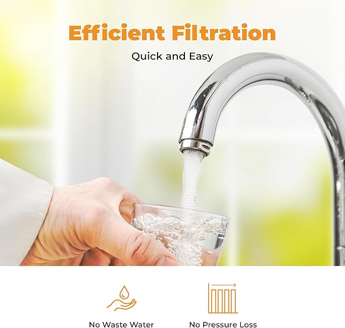 Rotek Water Systems Whole House Water Filtration System | 1-Stage Water Filter System | KDF | Clean Water | Heavy Metal Filter | 20 Inch