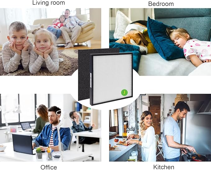 FLT5900 H13 HEPA Replacement Filter J, Compatible with GermGuardian Air Purifier Models AC5900WCA and AC5900WDLX