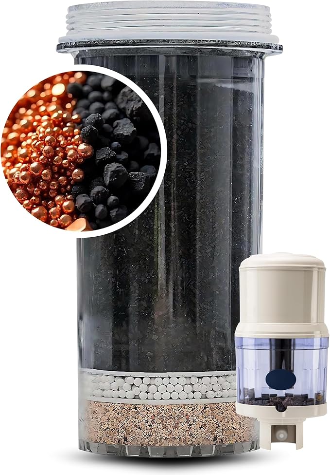 Gravity Water Filter Replacement Cartridge 1361 for Nikken PiMag Aqua Pour Water System,Alkaline Home Filtration System Parts & Accessories for Countertop Dispenser, Filtros de Agua para Tomar, 2 Pack