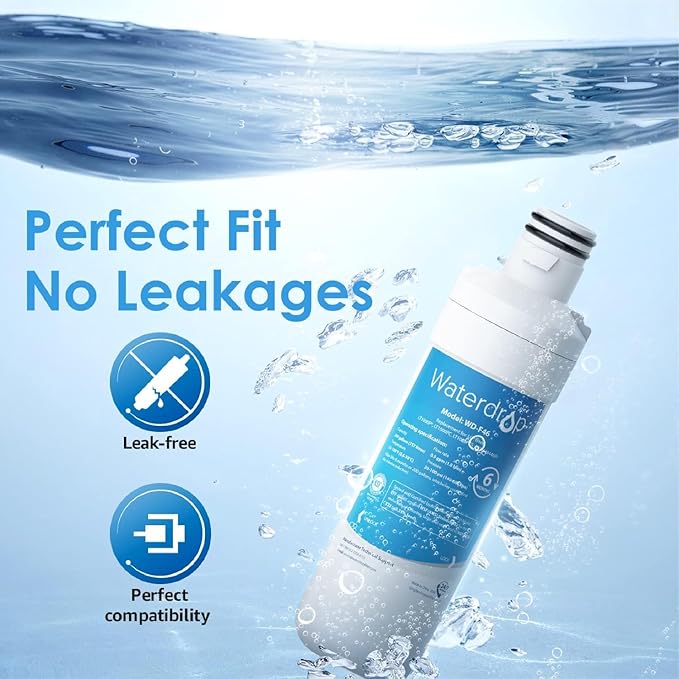 Waterdrop LT1000PC ADQ747935 MDJ64844601 Refrigerator Water Filter, Replacement for LG® LT1000P®, ADQ74793501, ADQ74793502, Kenmore 46-9980, 9980, Pack of 2