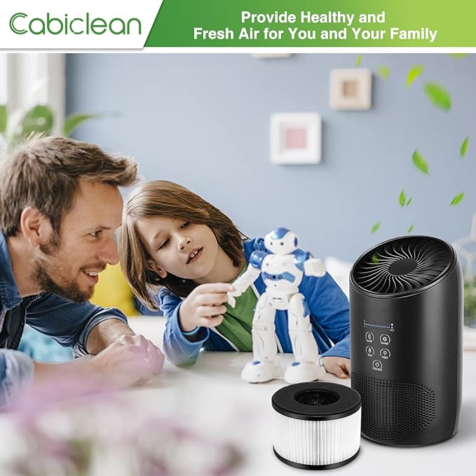 2 Pack BS-03 HEPA Replacement Filter for PARTU BS-03 Part U, Part X and Slevoo BS-03 Air Purifier, 3-in-1 filtration with HEPA Filter, Activated Carbon Filter, NOT FOR BS-01 Model