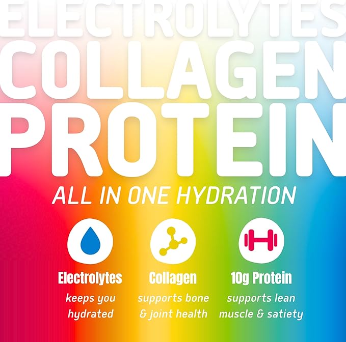 Electrolyte Powder Packets, Protein Powder with 10g Protein & Collagen - Hydration Packets - Zero Sugar, NO Fillers, NO Carbs | Variety Pack | 40 Calories | Keto & Paleo | Pack of 24