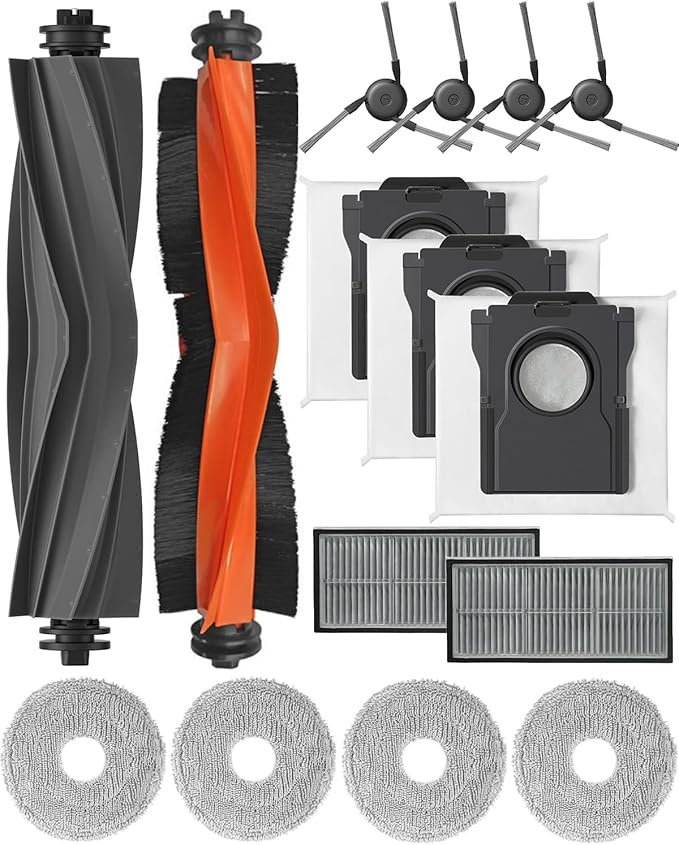 Accessories Part Kit for Dreame X40 Ultra / X40 / X40 Pro / S30 Pro Ultra Robot Vacuum, Main Brush, HEPA Filters Activated Carbon Filter, Side Brushes, Dust Bags, Wipes