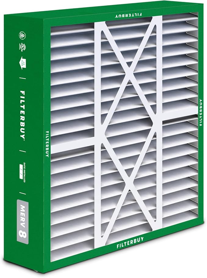 Filterbuy 22x24x5 Air Filter MERV 8 (MPR 700) Dust Defense Replacement (4-Pack), Pleated HVAC AC Furnace Filters for Amana, Goodman, and Five Seasons (Actual Size: 22.06 x 23.94 x 5.25)