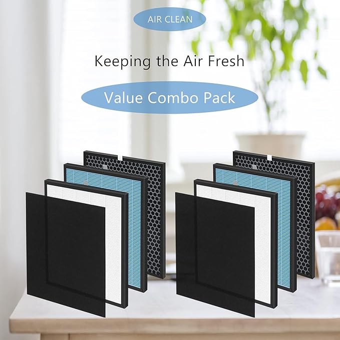 2-Set 10L Pro HEPA Filter Replacement Kit Compatible with Okaysou Airmax 10L Pro and Aiibot-A300 Air Cleaner Purifiers