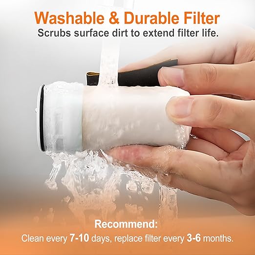 Water Filter for Sink Faucet with Universal Adapter, Removes 99% of Lead, 800 Gal Tap Water Filter System for Kitchen Sink, Reduce Chlorine, 1 Washable Durable Ceramic Filter