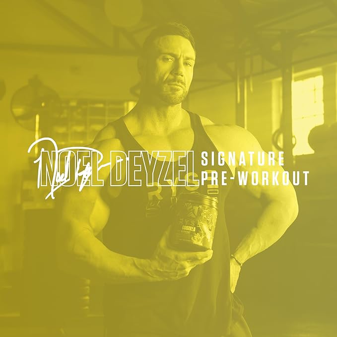 RYSE Godzilla X Noel Deyzel Pre Workout Powder - Passion Pineapple - 400mg Caffeine, High Stim Pre-Workout for Men & Women with Citrulline & Beta Alanine - Energy, Pump & Focus - 20/40 Servings