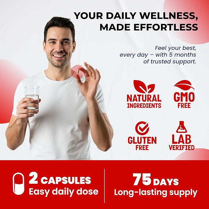 Ultra Mushroom Supplement Complex w Lion's Mane Cordyceps Maitake - 8 in 1 Mushroom Brain Supplements for Enhanced Clarity and Focus | 150 Capsules