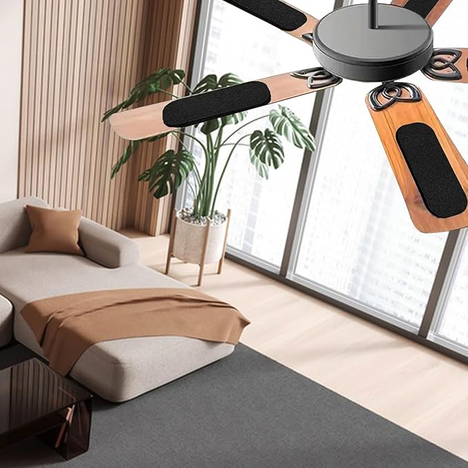 5-Pack Ceiling Fan Filters for Blades, Ceiling Fan Air Purifier Pads, Coconut Carbon Universal Air Filter, Ceiling Fan Blade Filters for Common Household Contaminants (10 * 3.5 * 0.12”)