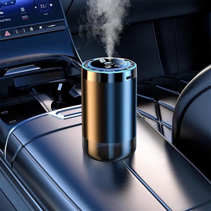 2025 Smart Car Air Freshener Diffuser With Star Projector 5 Adjustable Modes 360° Air Purifier Nano Mist and Lights For Car Office Desktop Bedroom