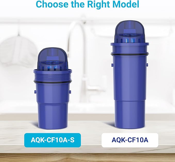 6 Packs Pitcher Water Filter Replacement for All PUR®, PUR® Plus Pitcher and Dispenser Filtration Systems, CRF950Z, PPF951K, PPF900Z, NSF Certified, AQUA CREST