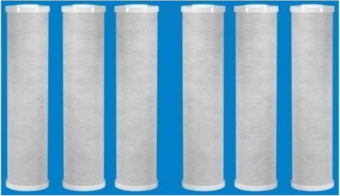CFS – 6 Pack Water Filter Cartridges Compatible with RO & Standard 10” Housing – Remove Bad Taste & Odor – Whole House Replacement Water Filter Cartridge, 5 Micron - White