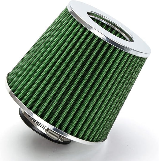 3.5" 89 mm Inlet Cold Air Cone Replacement Performance Washable Clamp-On Dry Air Filter