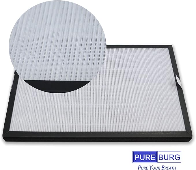 PUREBURG Replacement Filter Compatible with COLZER EPI-186 Air Purifier,2-Pack H13 HEPA Activated carbon 2-IN-1 4-Stage Filtration Air Clean Dust VOCs