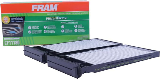 FRAM Fresh Breeze Cabin Air Filter Replacement for Car Passenger Compartment w/ Arm and Hammer Baking Soda, Easy Install, CF11180 for Nissan Vehicles