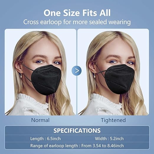 HALIDODO KN95 Face Mask, 5-Ply Breathable Comfortable Safety Mask (Grey)