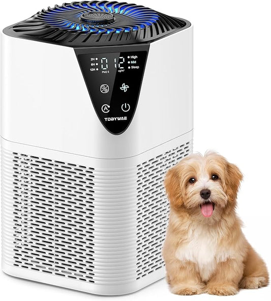 Air Purifiers for Home Large Room up to 1750 Sq Ft, H13 True HEPA Filter Air Purifiers for Bedroom Smoke/Pet Dander/Pollen, 25dB Quiet with Fragrance Diffuser