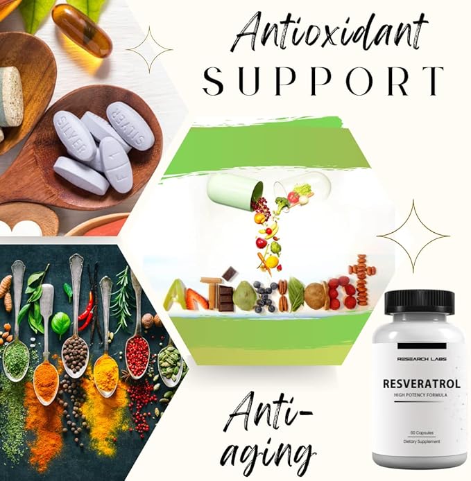 Research Labs 2X Potency Micronized Resveratrol Supplement 2 Fer 1 Ad - 1200mg Per 2 Capsules, 120 Total - Potent Antioxidants Supplement, Trans Resveratrol for Heart Health