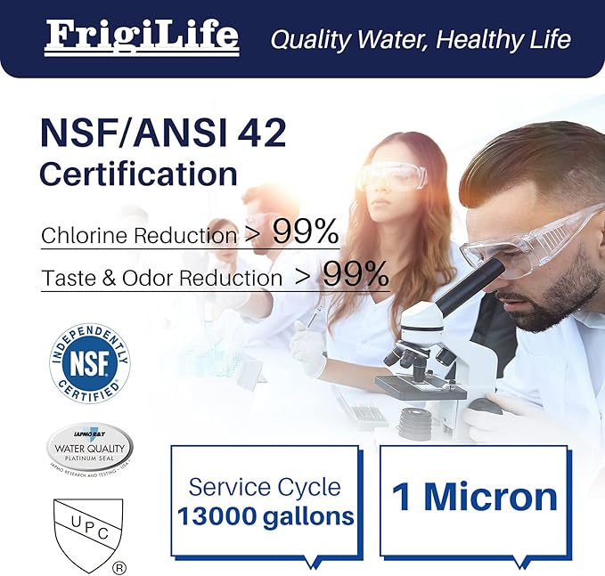 1 Micron 10" x 2.5" Whole House CTO Carbon Sedimen Water Filter Compatible DuPont WFPFC8002, WFPFC9001, SCWH-5, WHCF-WHWC, FXWTC, RO Unit for Under Sink & Countertop Filtration System,4Pack