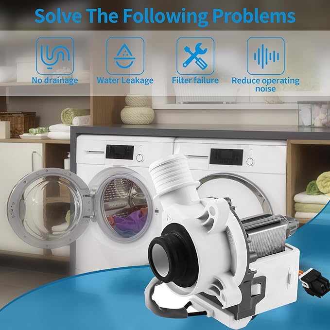 GTW680BSJ5WS GTW465ASN1WW GTW335ASN1WW Washer Drain Pump Filter, Fit for GE Washer GTW460ASJ8WW GTW680BSJ1WS GTW500ASN1WS GTW540ASP1WS PTW600BPR1DG GTW220ACW0WW GTW465ASN0WW GTW720BPN1DG GTW500ASN5WS