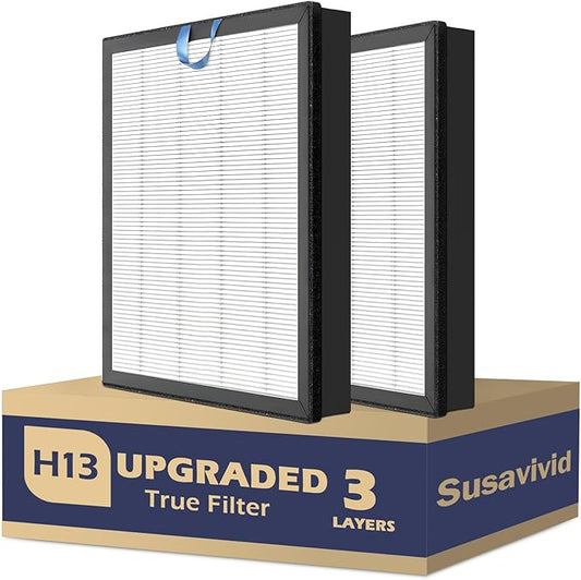 Vital 200S Air Filter Replacement for Vital 200S and 200S-P Air Purifier, 3-in-1 H13 True Replacement Filter, Activated Carbon Air Purifier Pre-Filter, 2 PC, White