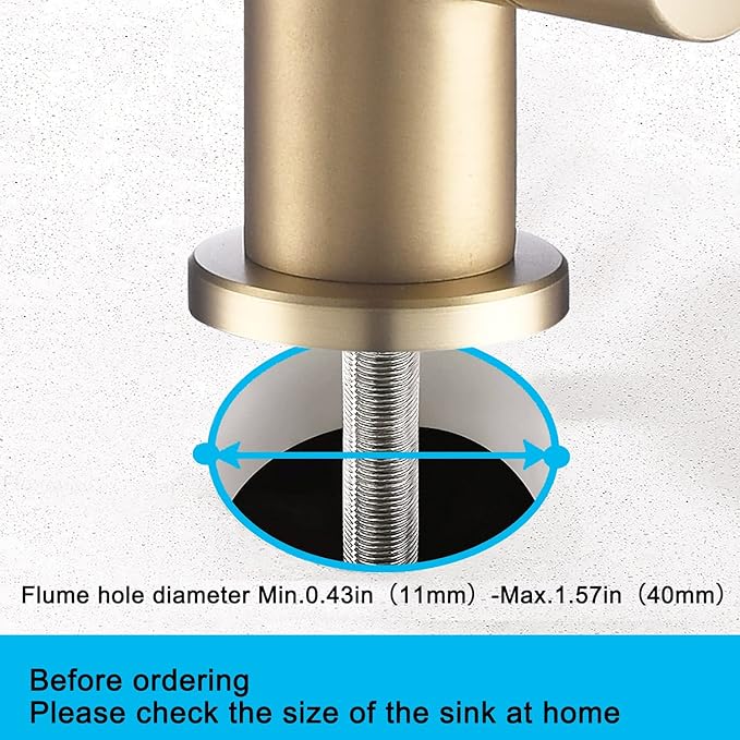 Brushed Gold Drinking Water Filter Faucet for Kitchen Sink Reverse Osmosis Ro System, Lead-Free Sus Stainless Steel with Brass Finish