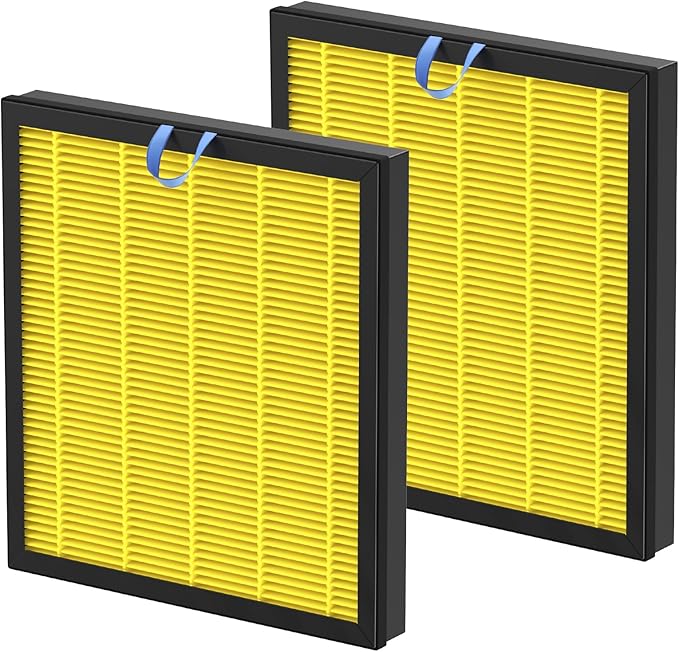 2 Pack Vital 100S Pet Care Replacement Filter for LEVOIT Vital 100S Air Purifier, 3-in-1 Vital 100s-P Air Filter and High-Efficiency Activated Carbon Filter, Replace Part #Vital 100S-RF-PA, Yellow