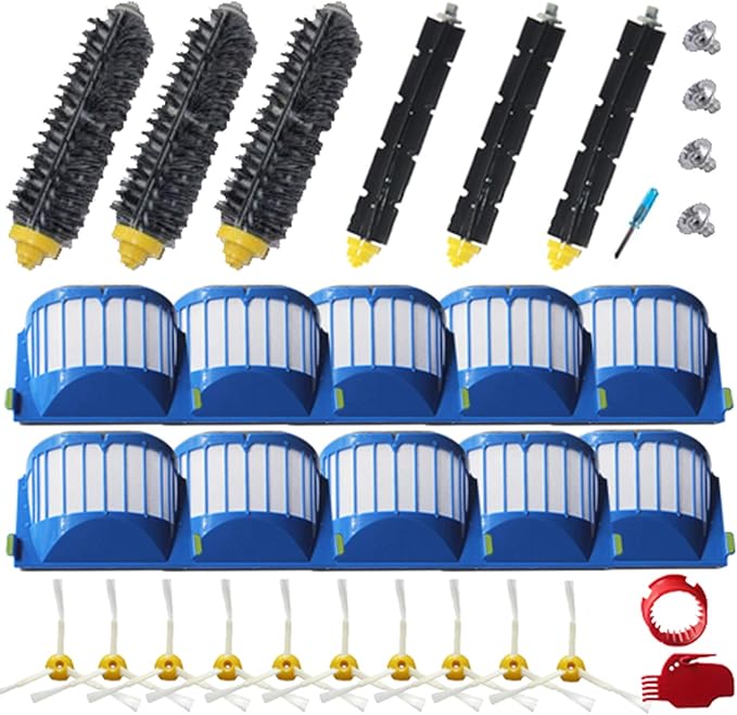 Replacement Parts Bristle Brushes Filters & Side Brush & Tools Compatible with iRobot Roomba 600 Series 550 560 614 618 620 630 650 660 665 680 685 690 692 694 695 Vacuum Accessories