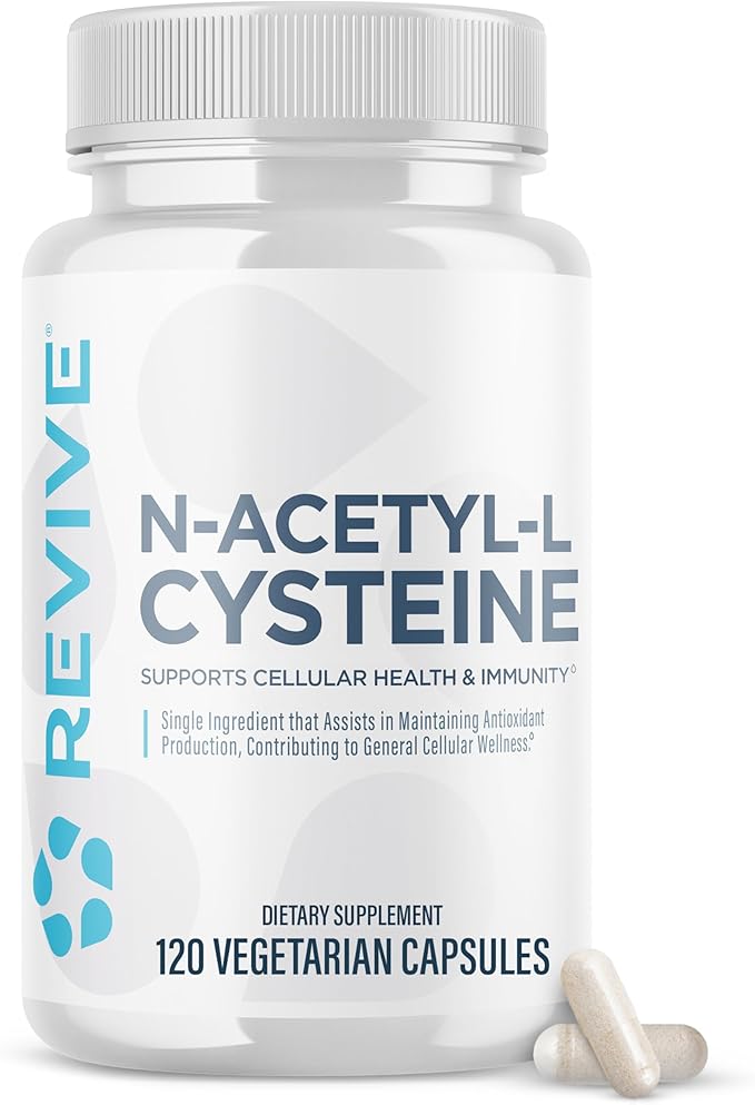 Revive MD NAC Supplement for Men & Women - N-Acetyl Cysteine Supports Respiratory, Cardiovascular & Cellular Health - Antioxidant & Immune Support - 120 Capsules
