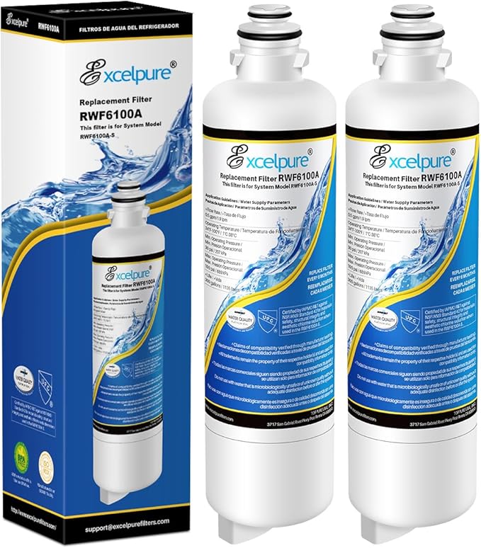 BORPLFTR50 Refrigerator Water Filter Replacement for Bosch Ultra Clarity Pro 11032531, 12033030, 11025825, BORPLFTR55, B36CT80SNS, B36CL80ENS, WFC100MF, WFS200MF, RA450022, 2PACK
