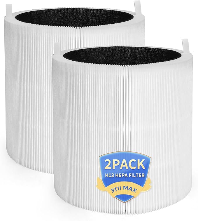 311i Max Replacement Filter Compatible with Blueair Blue Pure 311i Max Air Purifier,H13 Activated Carbon Filter 2 Pack