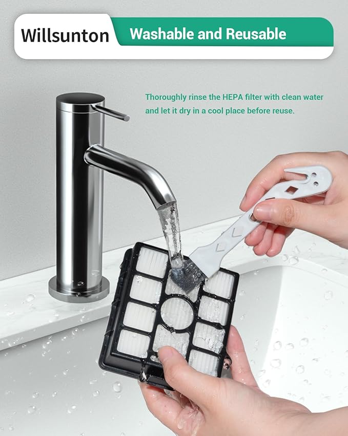 BU3523 BU3521 BU3120 HEPA Filter Replacement for Shark BU3523 Clean Lightweight Cordless Stick Cleaner, for Shark BU3521 Clean and Empty Cordless Stick Vacuum, Auto Empty System