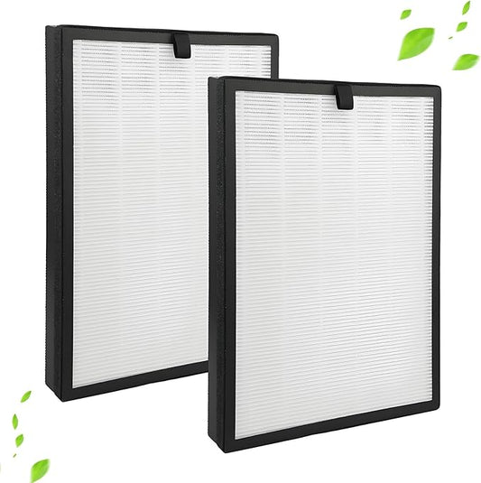 Puroair 400 Replacement Filter for Puro 400 Air Purifier, 3-in-1 Filtration System with Activated Carbon Filter, True HEPA 14 Replacement Filters Captures Air Pollutants, Dander, Smoke, Dust, 2 Pack