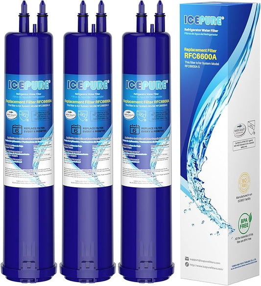 ICEPURE Replacement for 4396841, Everydrop® Filter 3, EDR3RXD1, 4396710, Kenmore® 9083, 9030, 46-9083, 46-9030, Refrigerator Water Filter, 3 PACK