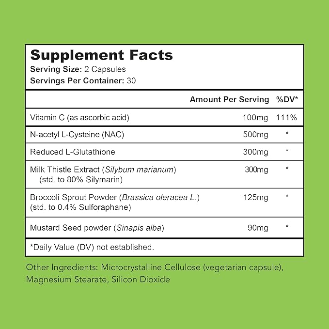 Vital Detox Liver Supplement - First Enzyme-Focused Liver Health Formula - Contains NAC with Milk Thistle, Sulforaphane, and More, 90 Servings