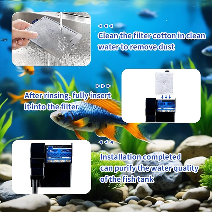 10Pack Large Replacement Filters Cartridges Compatible with Aqueon QuietFlow LED Power Filter Size 20/30/50/75 & E Internal Power Size 40 & Canister Filter Size 200/300/400 & Zilla Size 40