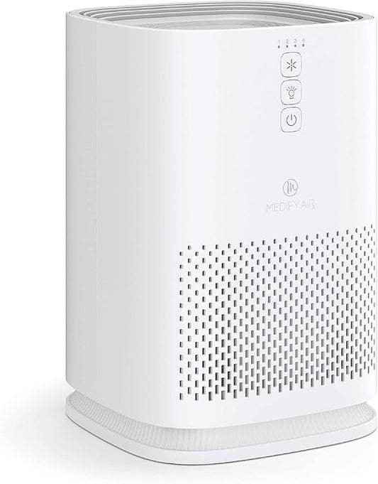 Medify MA-14 Air Purifier with True HEPA H13 Filter | 470 ft² per Hour for Smoke, Odors, Pollen, Pets | Removal to 0.1 Microns | White, 1-Pack