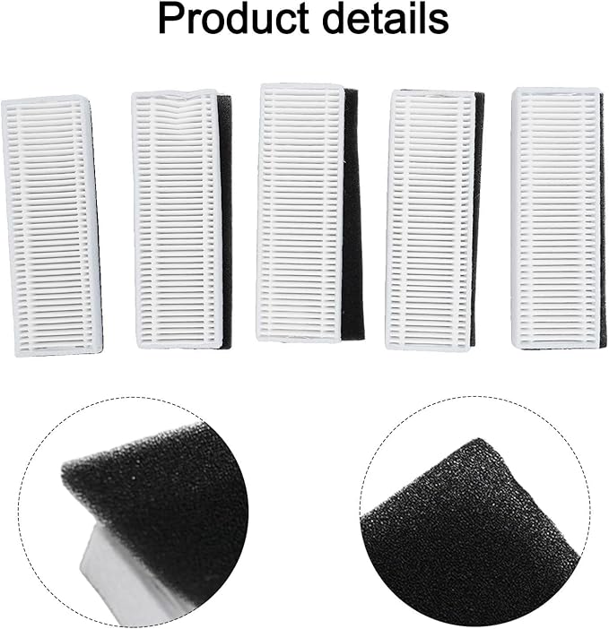 5/10 Pack Replacement Filter Set For Laresar Evol 3 Robot Vacuum Cleaner Washable Filter Accessories(5 PACK)