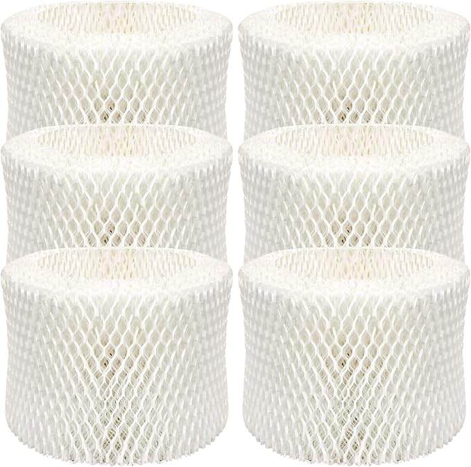 Funmit Humidifier Filters Replacement for Honeywell Humidifier Filter HAC-504 HAC-504AW and Honeywell Filter A, Replacement for Honeywell HCM-350 HCM-500 HCM600 Cool Mist Humidifiers, 6 Pack, White