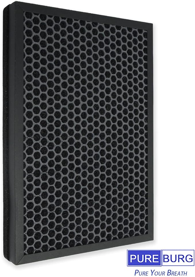 PUREBURG Replacement Filters Compatible with HIMOX H04 Air Purifier,2-Pack H13 HEPA Activated carbon 2-in-1 4-Stage Filtration Air Clean VOCs
