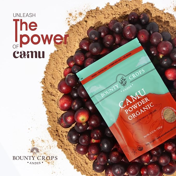 Organic Camu Camu Powder (3.5 oz, 100 gr), High Vitamin C, Non-GMO, Gluten-Free Superfood