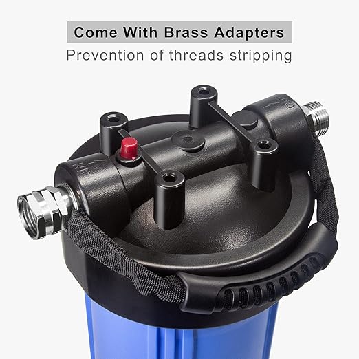 RV Water Filter System, Anti-Clog Inline Water Filter for 25K Gallons with One-Piece 5-Stage Filtration, Removes Sediments, Chlorine, VOCs, Heavy Metals, Bad Taste, Odor, and More