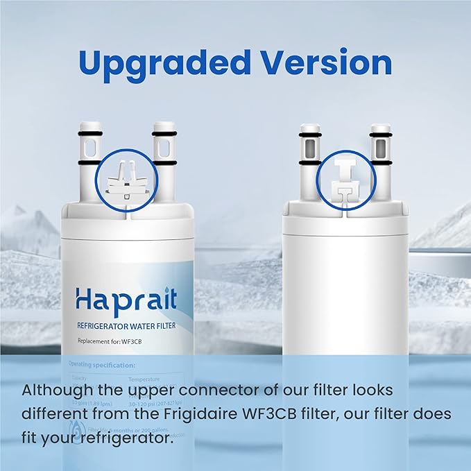 WF3CB Water Filter Replacement, HP006 Compatible with Frigidaire WF3CB, Pure Source 3, WF425, 706465, 242069601, 242086201, 242017800, Height 9 inches, 1 Count